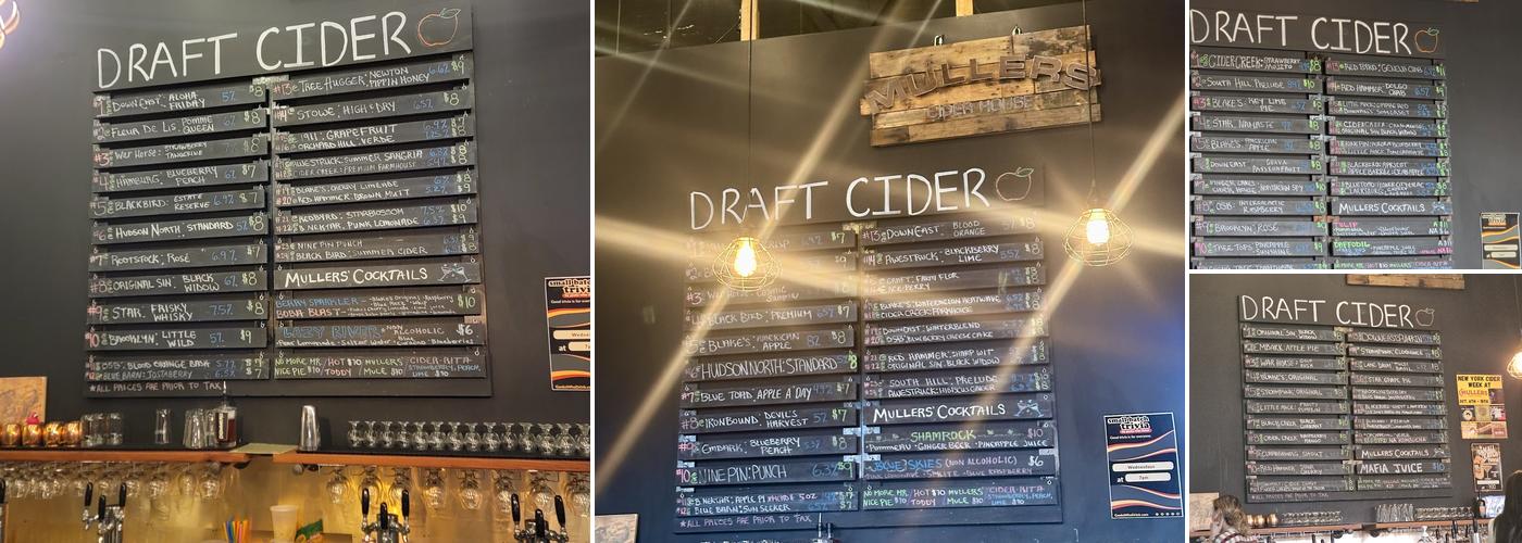 Mullers Cider House Menu