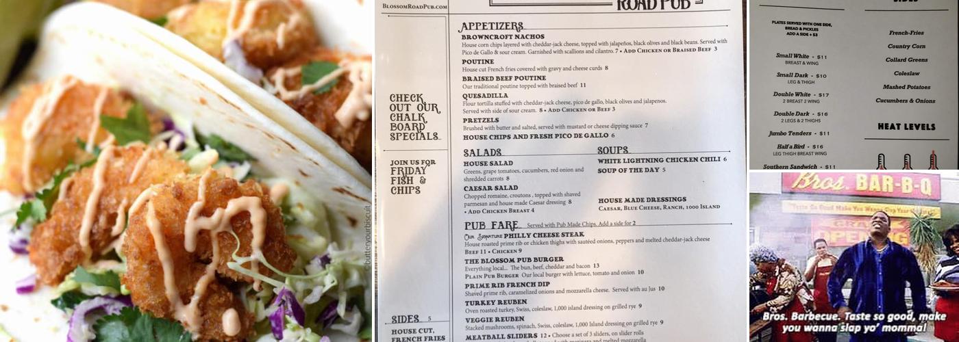 The Boot Room Pub Menu