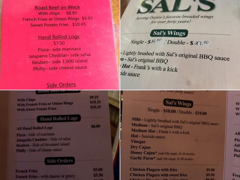 Sal's Menu