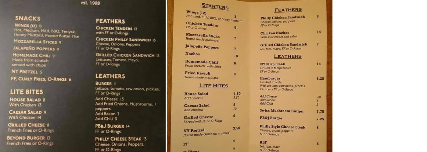 Kyle's Pub Menu