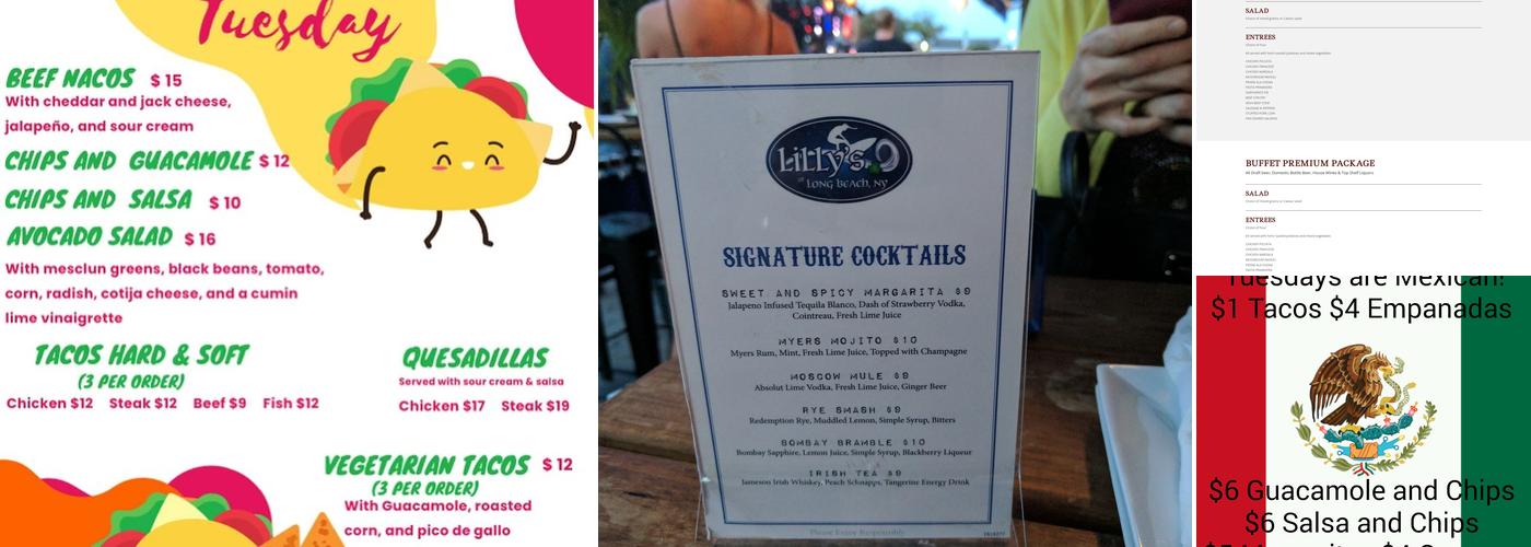 Lilly's of Long Beach Menu