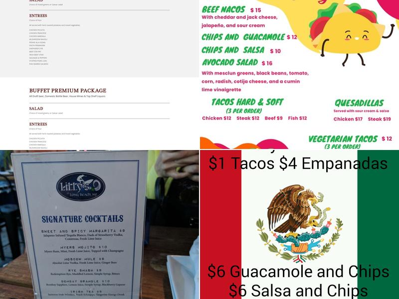 Lilly's of Long Beach Menu