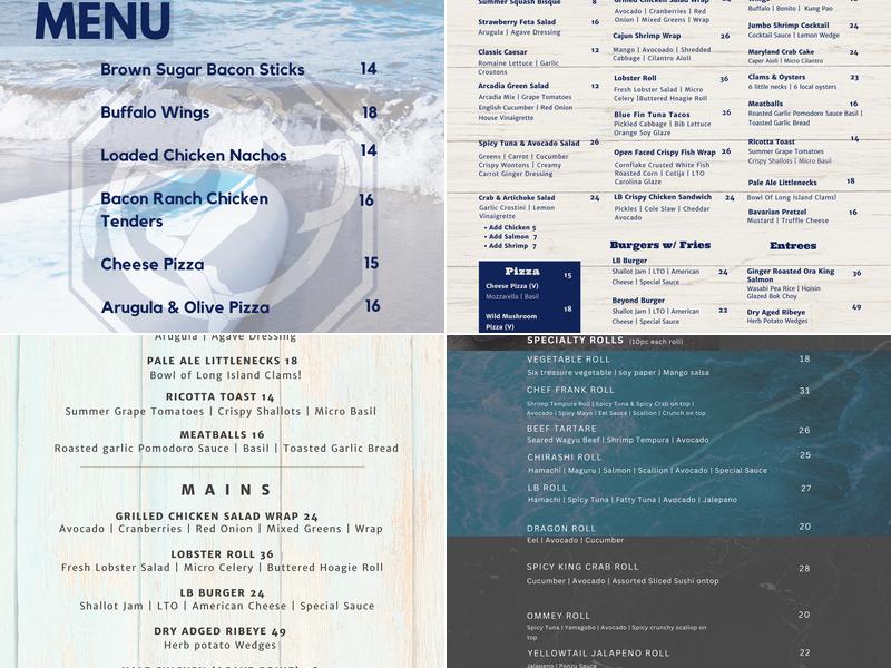 L’Onda Lounge Menu