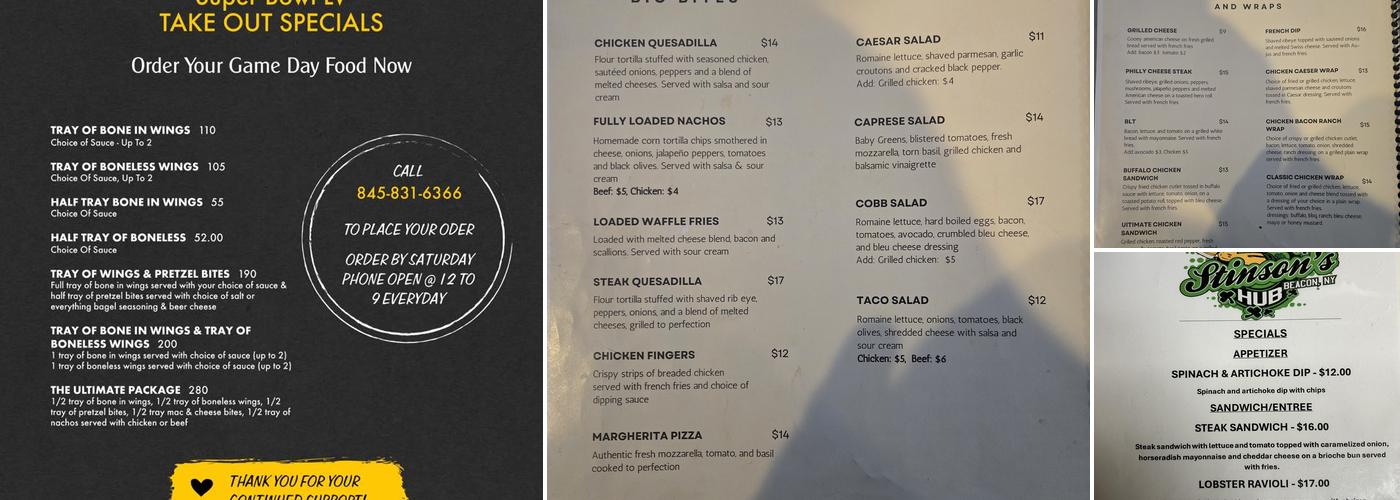 Stinson's Hub Menu