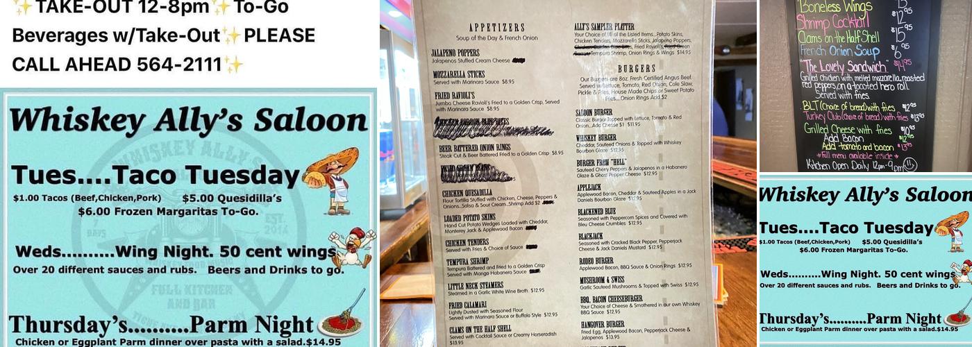 Whiskey Ally’s Menu