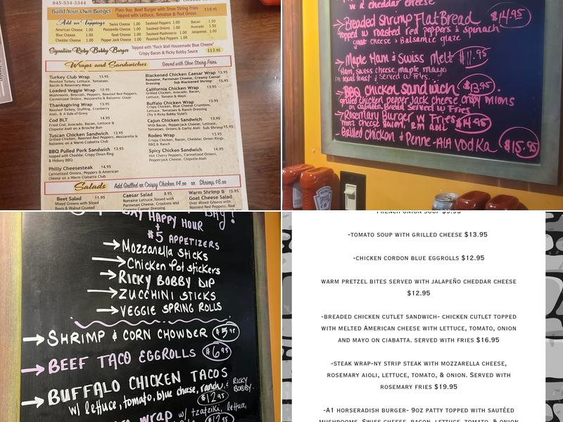 The Rock wall Pub & Grub Menu