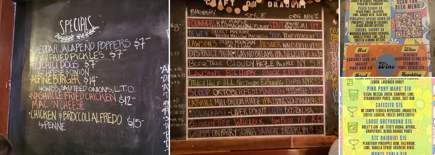 Scotchtown Craft Menu