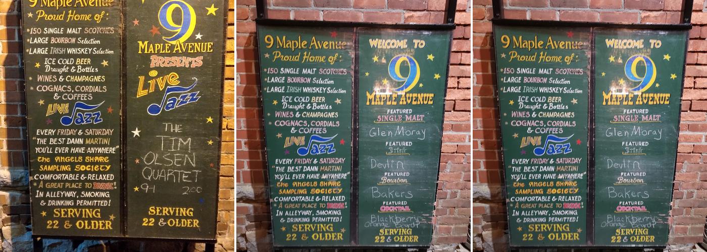 9 Maple Ave Menu