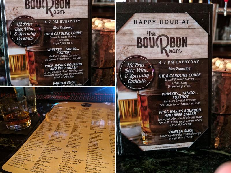 The Bourbon Room Menu