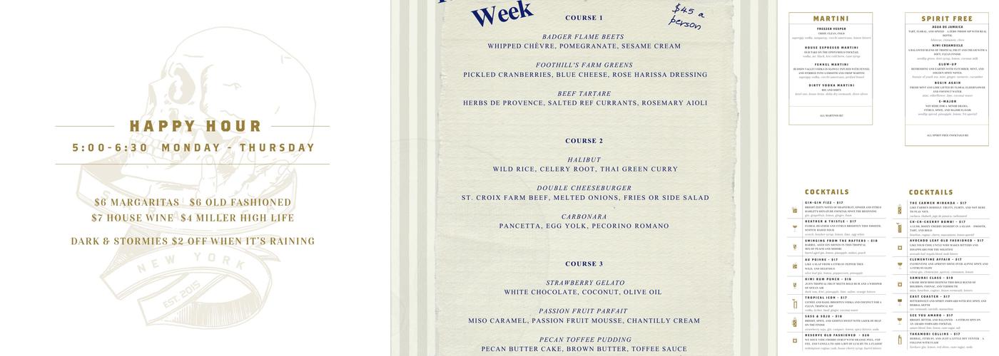 Hamlet & Ghost Menu
