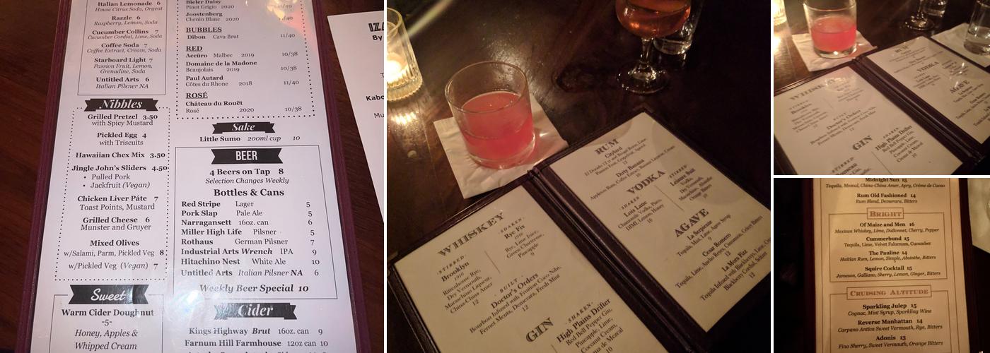 Stockade Tavern Menu