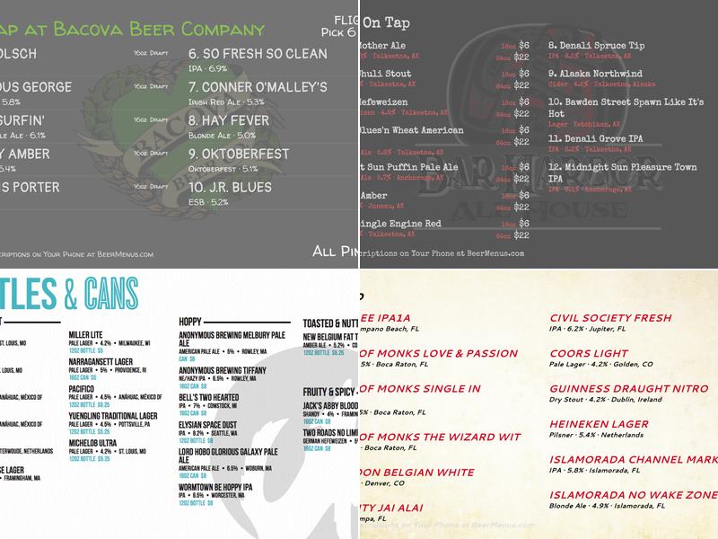 Station Bar & Curio Menu