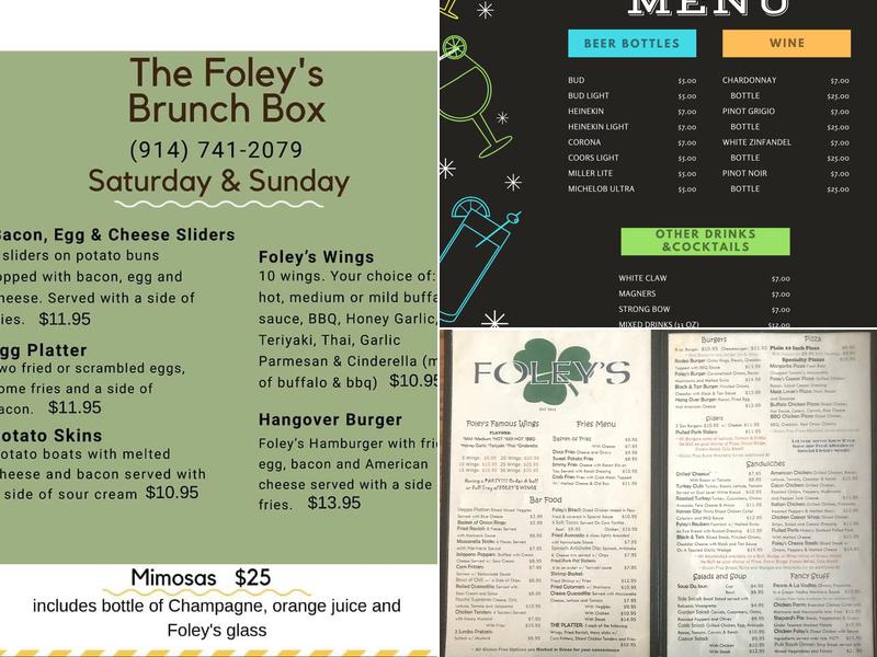 Foley's Club Lounge Menu