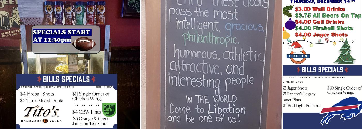 Libation Station Menu