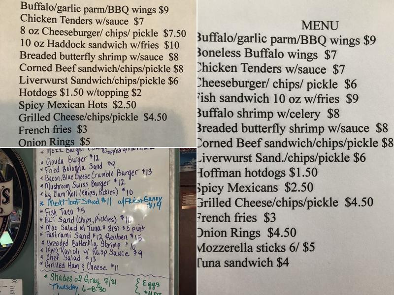 Loopie's Irish Pub LLC Menu