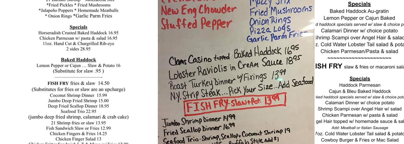 Willow Bend Inn Menu