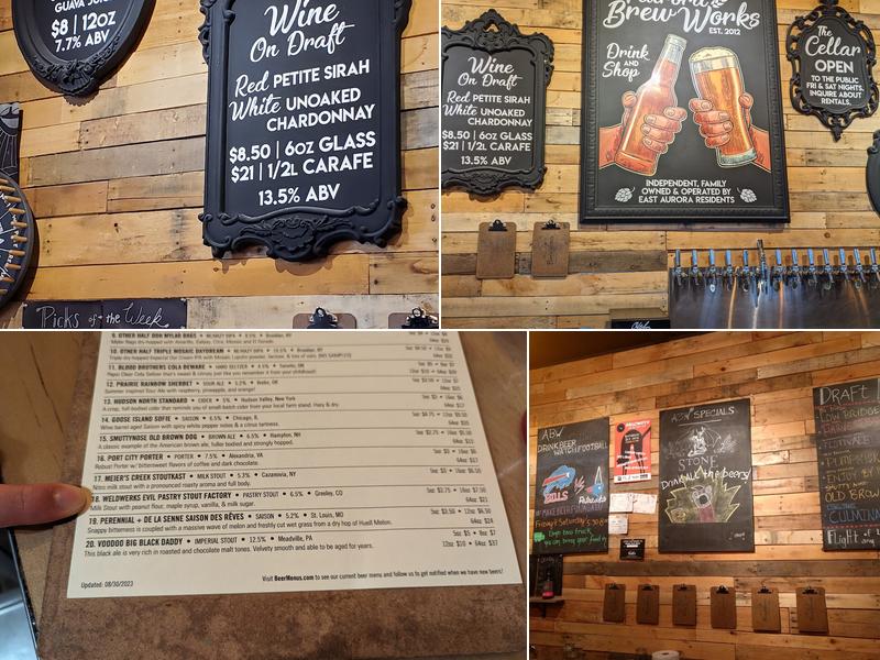 Aurora Brew Works Menu