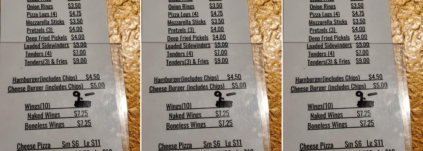 The Pub Menu