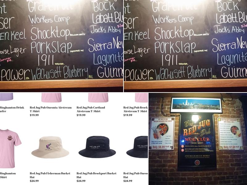 Red Jug Pub Menu
