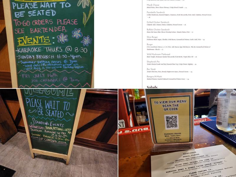 O'Neill's Shire Pub Menu