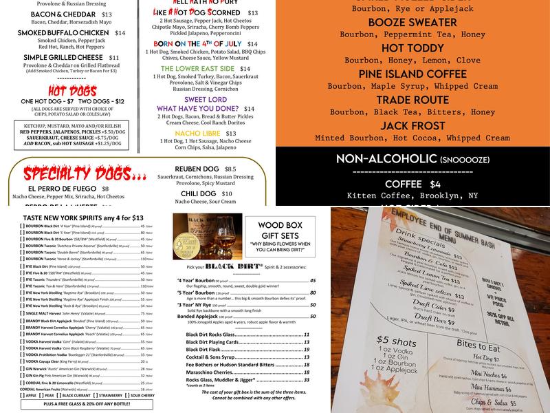 Black Dirt Bourbon Barn Menu