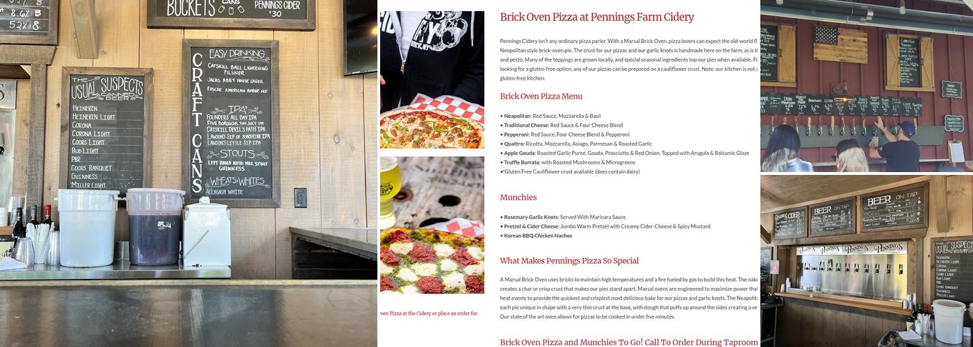 Pennings Farm Cidery Menu