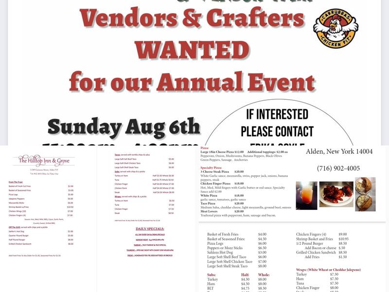 The Hilltop Inn & Grove Menu