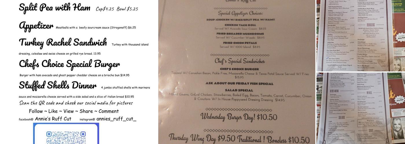 Annie's Ruff Cut Menu