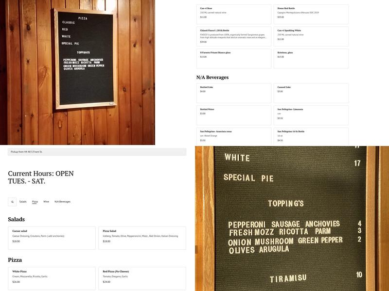 Half Moon Menu