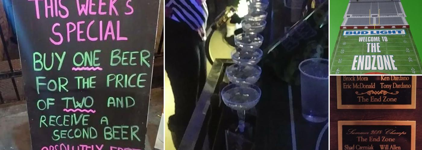 The Endzone Pub Menu