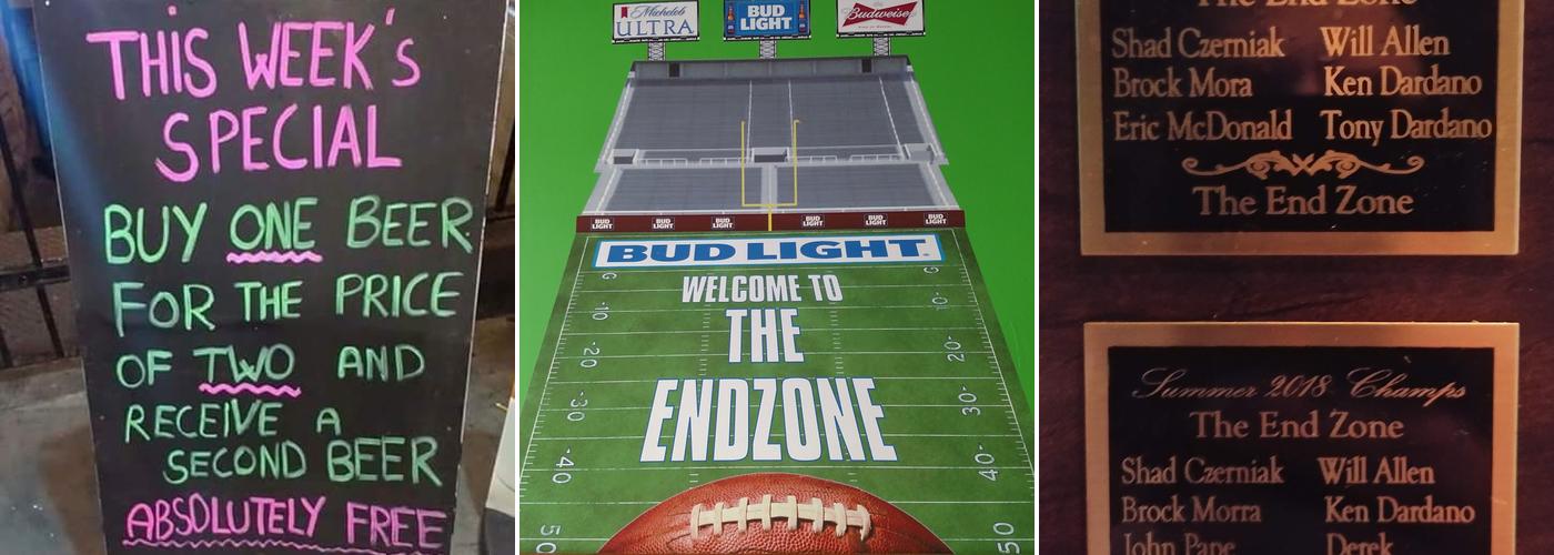 The Endzone Pub Menu