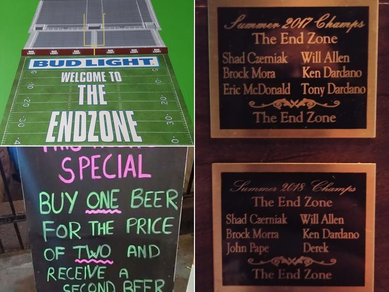 The Endzone Pub Menu