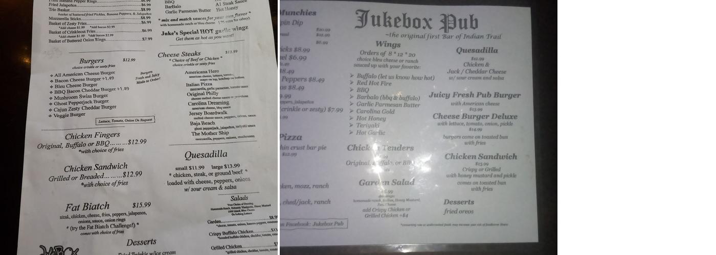 JukeBox Menu