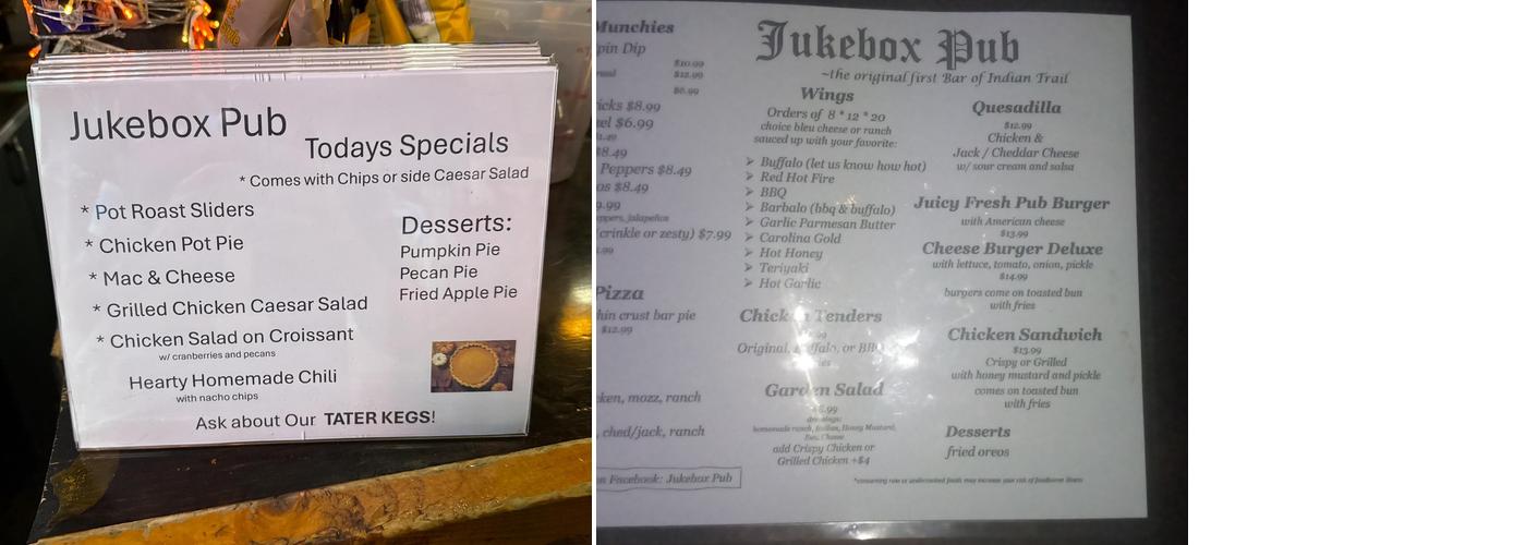 JukeBox Menu