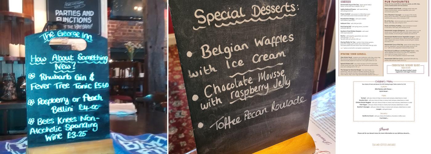 George Inn Menu