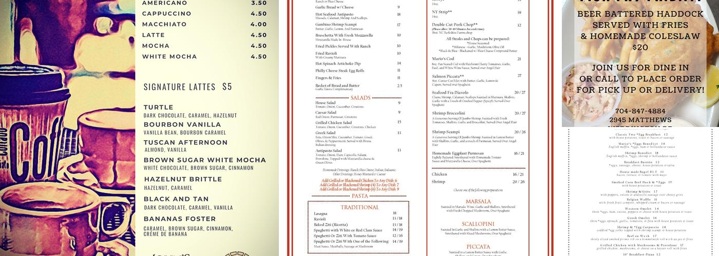 John's Place Menu
