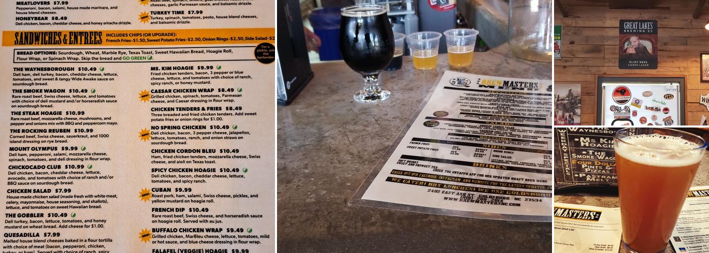 Brewmasters Goldsboro Menu
