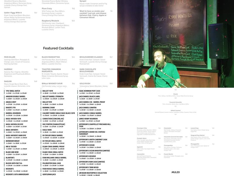 Bin 110 Menu