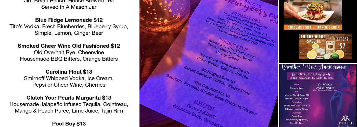 Breathe Event Lounge & Catering Menu