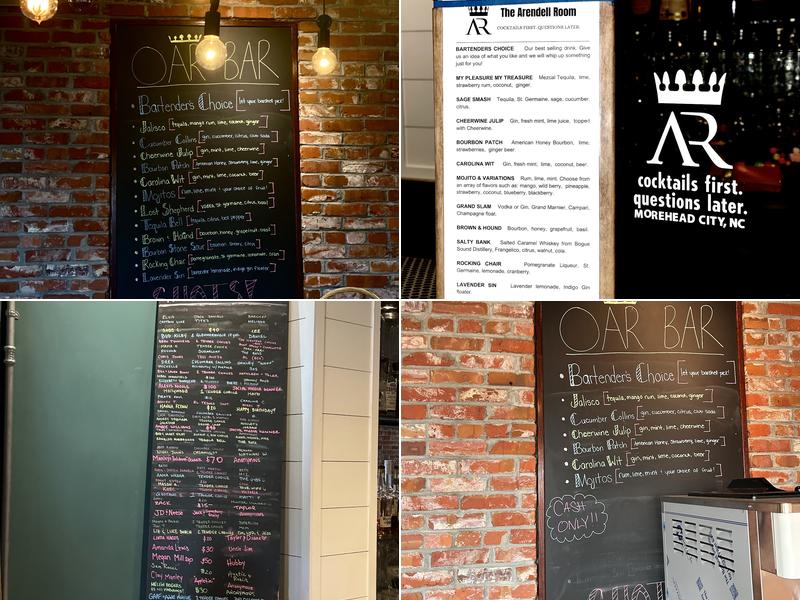 Arendell Room Bar Menu