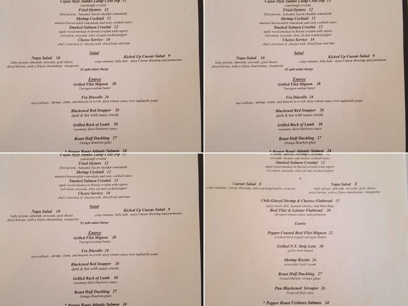 Wine Sellars Bistro Menu
