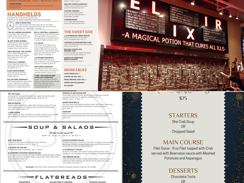 JohnnyLukes KitchenBar Menu