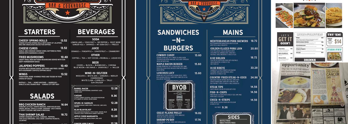 Sit-N-Bull Bar Menu