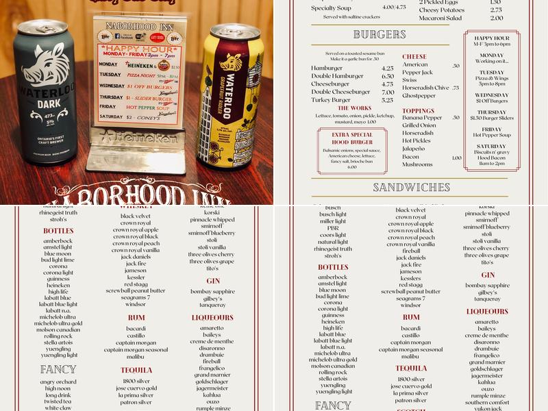 Naborhood Inn Menu