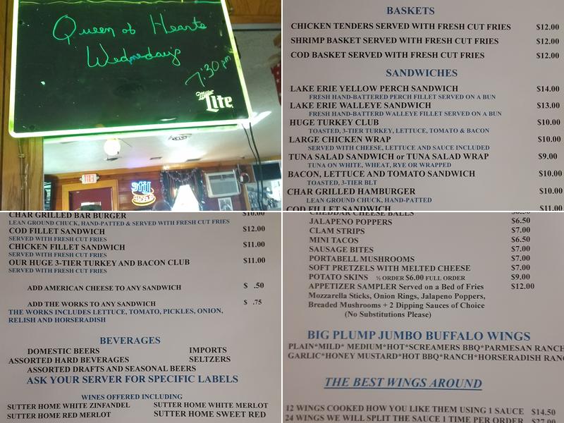 Triangle lounge Menu