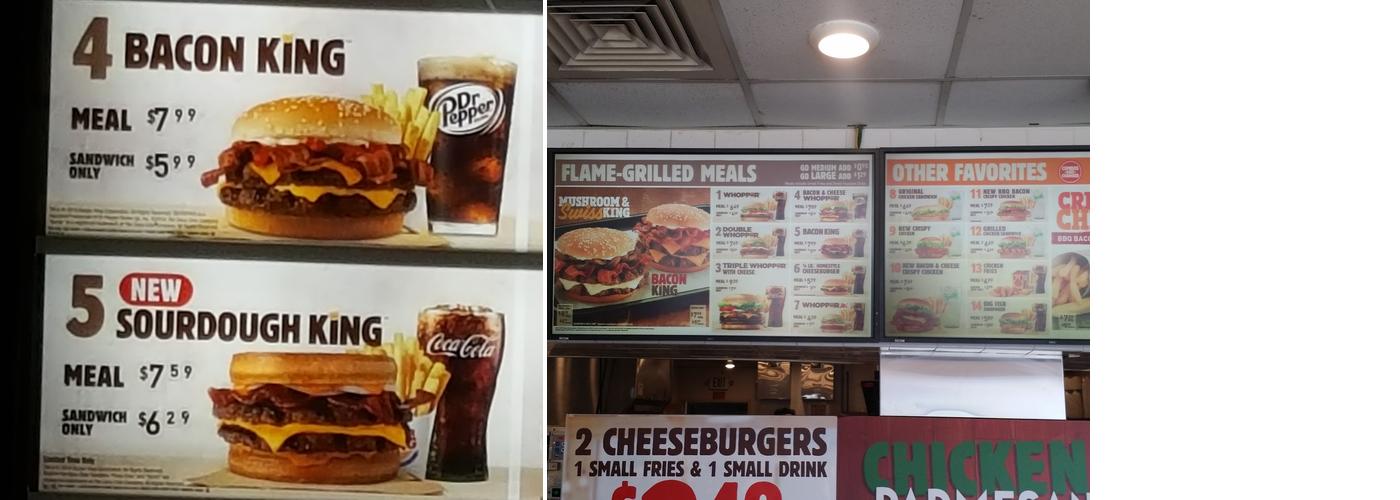 Burger King Menu