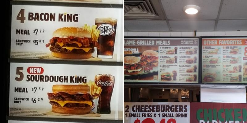 Burger King Menu