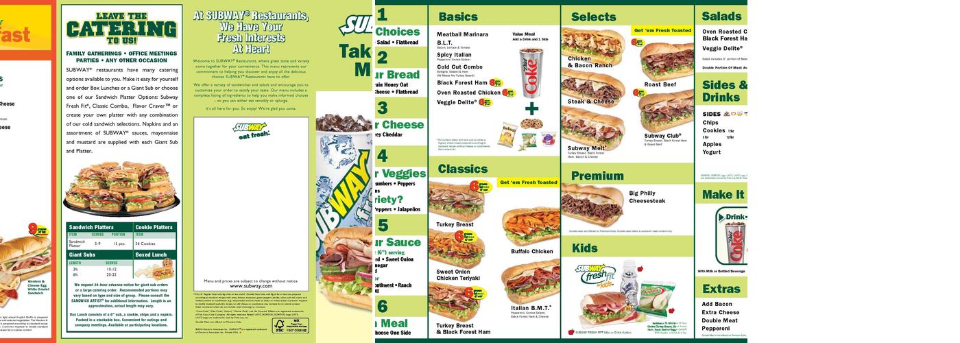 Subway Menu