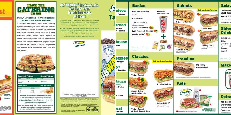 Subway Menu