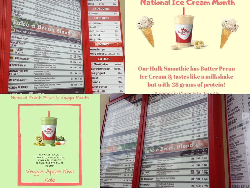 Smoothie King Menu